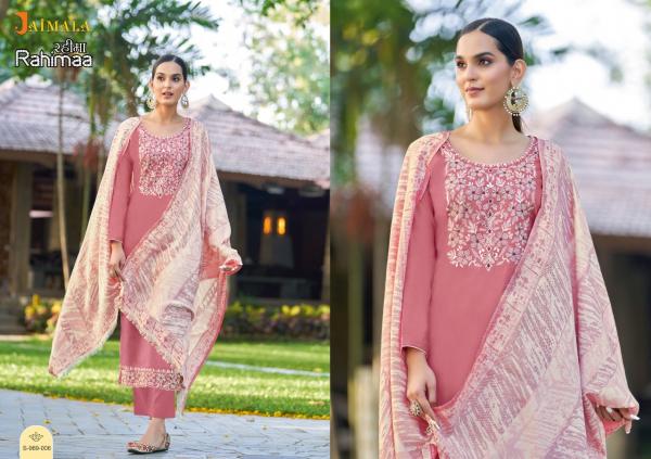 alok Jaimala Rahimaa Jam Cotton Designer Embroidery Dress Material